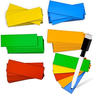 Pack Dry Erase Magnetic Labels 5 Colors Reusable Wri...