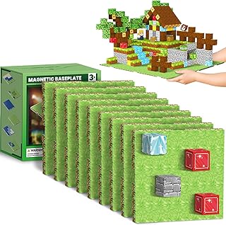 Pack Magnetic Blocks Baseplate, Magnetic Cubes Plate...