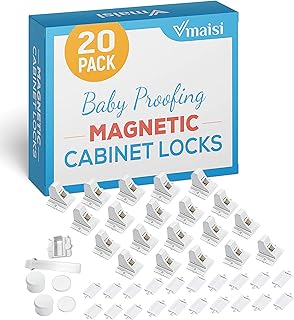 Pack Magnetic Cabinet Locks Baby Proofing - Vmaisi C...