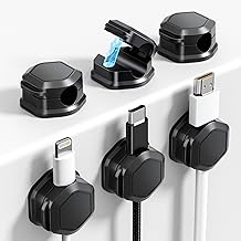 Pack Magnetic Cable Clips [Cable Smooth Adjustable] ...