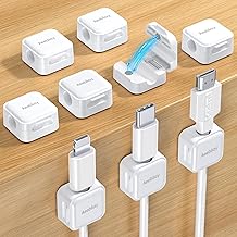 Pack Magnetic Cable Clips Cord Organizer,Desk Cable ...