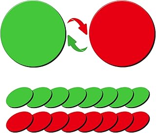 Pcs 1” Double-Sided Red Green Magnets, Flip Over Col...