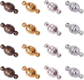 PH PandaHall 100 Sets Brass Magnetic Clasps Mixed Co...