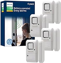 Philips Personal Security Window and Door Alarm, 4 P...