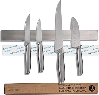Premium Magnetic Knife Holder for Wall no Drilling –...