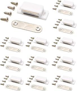 QEDT Cabinet Magnetic Latch - 12 Pack White Cabinet ...