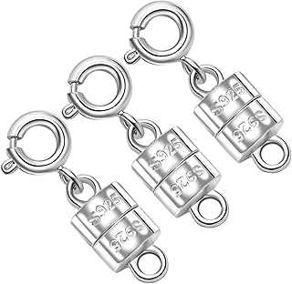 S925 Sterling Silver Magnetic Necklace Clasps and Cl...