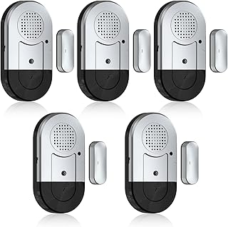 Sanjie Door Window Alarms - 5 Pack,125dB,Volume Cont...