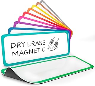 Scribbledo 10 Pack Dry Erase Magnetic Labels 3.1” x ...