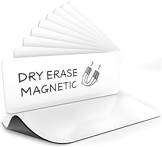 Scribbledo 10 Pack Dry Erase Magnetic Labels 3.1” x ...