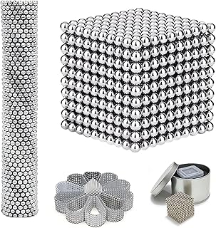Silver 1000PCS Creative Magnetic Building Balls, Adult DIY Fidget Kit, Stress Re