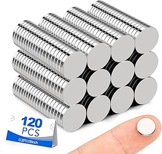 Small Magnets, 120 Pack Refrigerator Magnet 10x2mm Rare Earth Magnets Neodymium