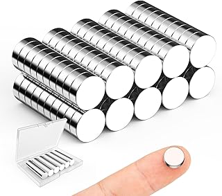 Small Magnets for Crafts, 100 Pack 10x3 mm Round Magnetic Rare Earth Neodym