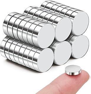SMARTAKE 45 Pcs Refrigerator Magnets, 10x2.6mm Small Round Fridge Magnets, Multi
