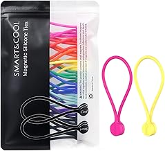 SMART&COOL Reusable Silicone Magnetic Cable Ties for...