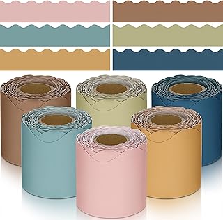 TaoBary 6 Rolls 196.8 ft Colorful Classroom Bulletin...