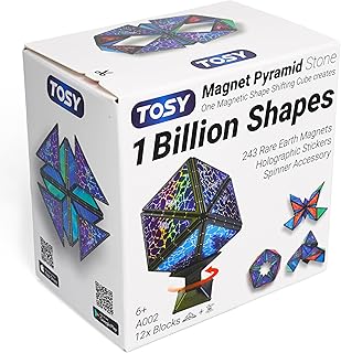 TOSY Magnet Pyramid Stone - 1 Cube Transforms into 1 Billion Shapes (Bunny,
