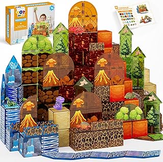 TOY Life 79PCS Magnetic Tiles Dinosaur Toys Set, Mag...