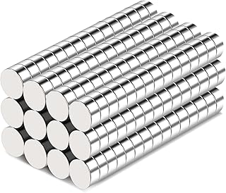 TRYMAG 160Pcs Refrigerator Magnets, 6x3mm Small Round Rare Earth, Multi-Use