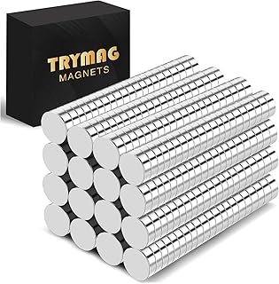 TRYMAG Small Round Magnets, 300Pcs, 8x2mm - Disc Magnets for 3D Printing, W