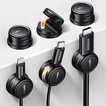 UGREEN Magnetic Cable Management Clips, 360° Rotatio...