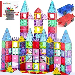Upgraded Antibacterial Magnetic Tiles - 106 PCS Magn...
