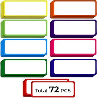 Utron 72PCS Magnetic Dry Erase Labels, 3.2x1.2 Reusa...