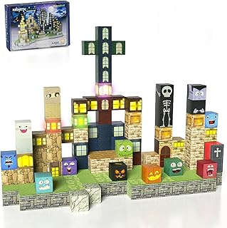 Veecafiodi 137PCS Magnetic Building Blocks with Ligh...