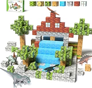 Veecafiodi Magnetic Blocks 108PCS, Dinosaur Magnetic...
