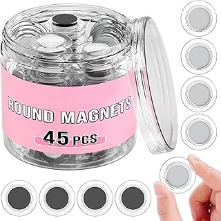 VNDUEEY 45 Pcs Round Whiteboard Magnets, Fridge Magn...
