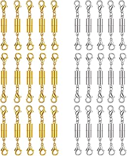 Yaomiao 30 Pcs Gold and Silver Necklace Clasps Magne...