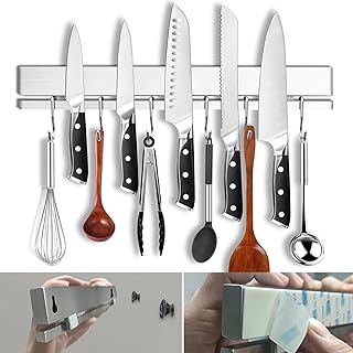 YIIYIIN Strong Magnetic Knife Holder for Wall, 17 In...